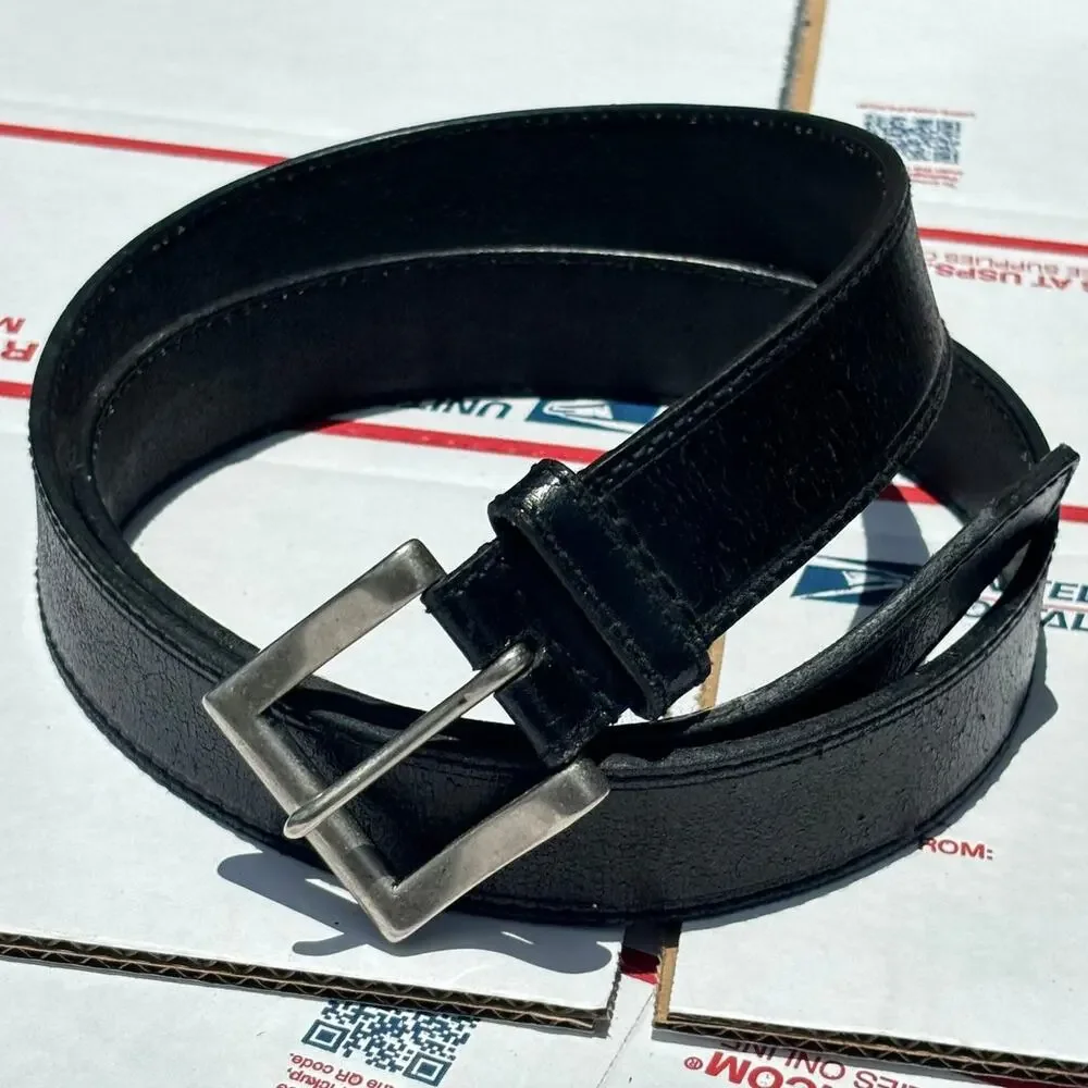 Retro Silver & Black Men's Belt